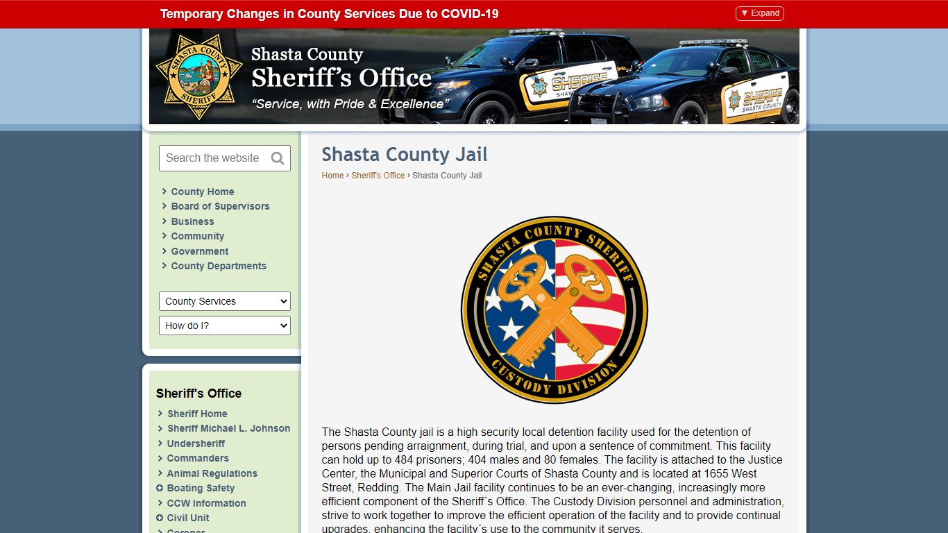 Shasta County Sheriff - Jail